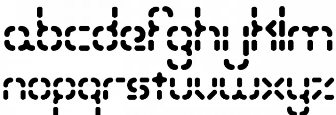 Bleak Segments BRK Schriftart Kleinbuchstaben