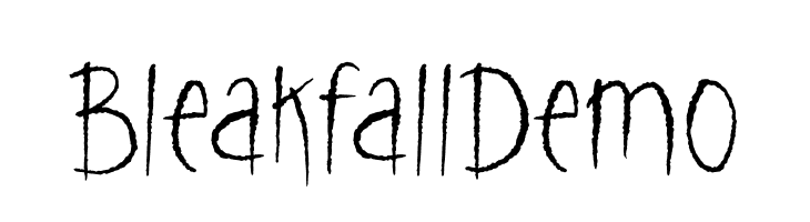 Bleakfall Demo  フリーフォントのダウンロード