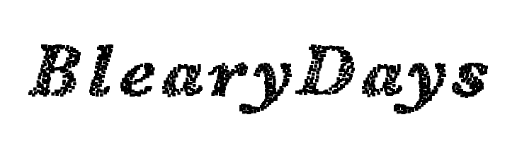 BlearyDays Font