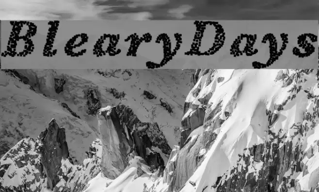 BlearyDays Font examples