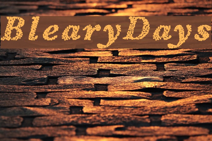 BlearyDays Font examples