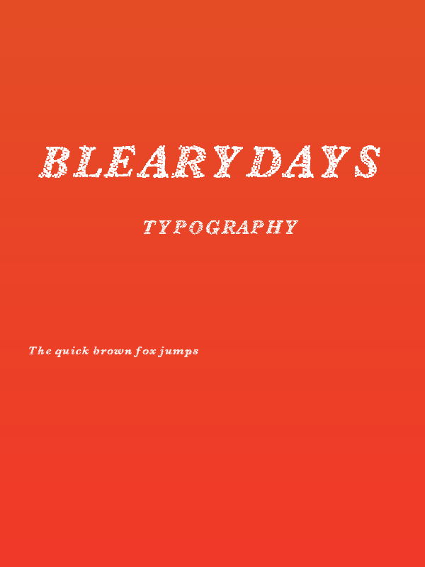 BlearyDays Poster