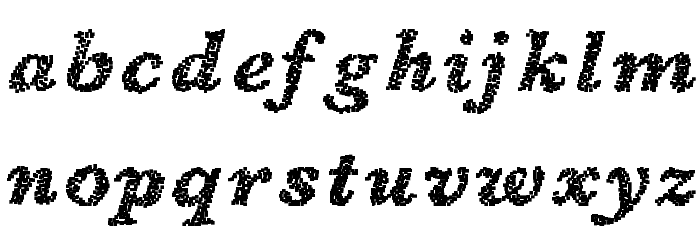 BlearyDays Font LOWERCASE