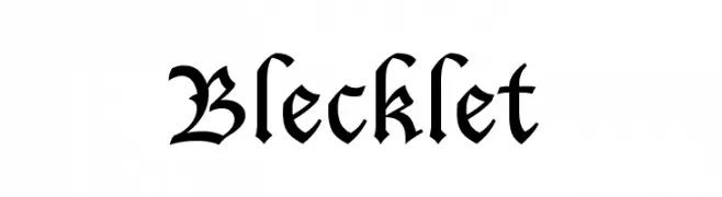 Blecklet  フリーフォントのダウンロード