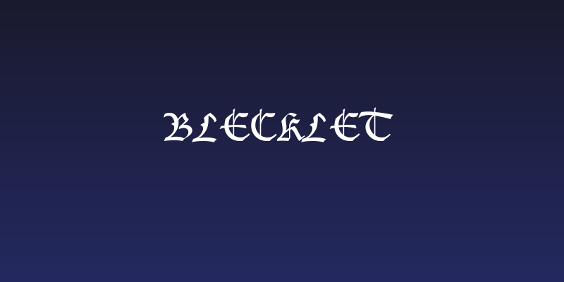 Blecklet Social Header