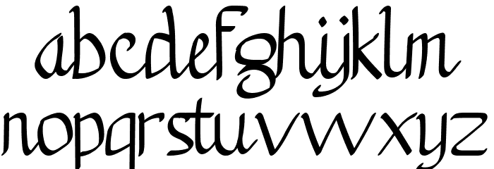 Bleddug Font LOWERCASE