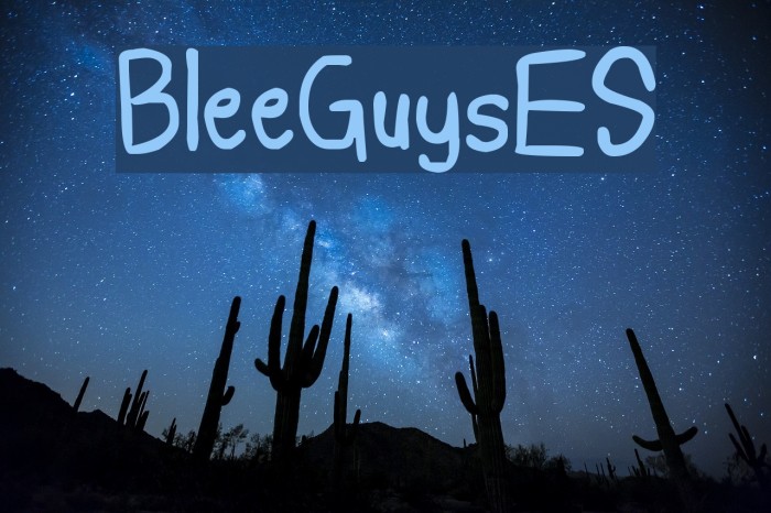 BleeGuysES Font examples