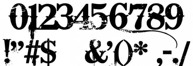 Bleeding Cowboys Font Alte caractere