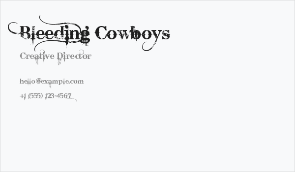 Bleeding Cowboys Business Card
