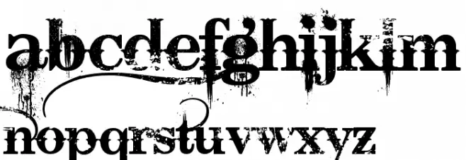 Bleeding Cowboys Font Litere mici