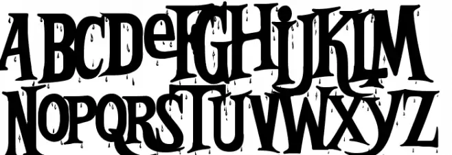 Bleeding Freaks Demo Schriftart Kleinbuchstaben