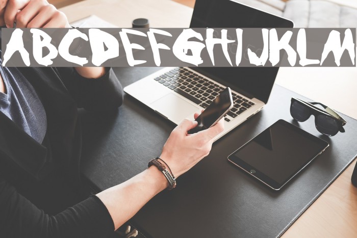 Bleeding Trough Font examples