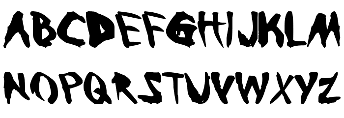 Bleeding Trough Font LOWERCASE