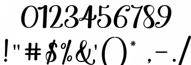 BleedingHeart Font OTHER CHARS