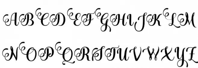 BleedingHeart Font UPPERCASE
