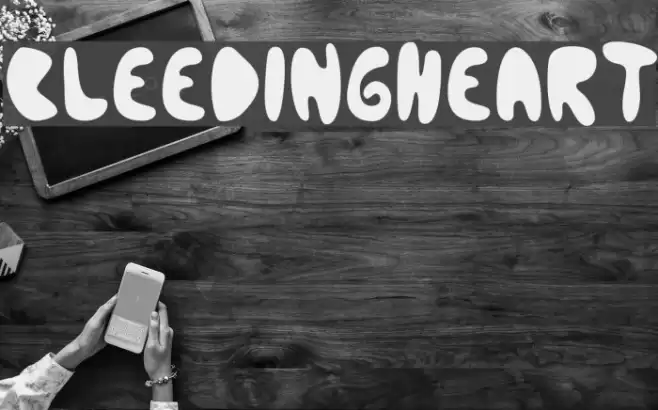 BleedingHeart Font examples