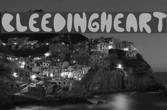 BleedingHeart Font examples