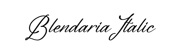 Blendaria Italic  font caratteri gratis
