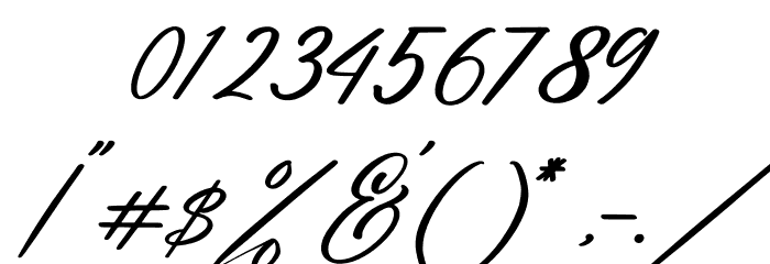 Blendaria Italic Font OTHER CHARS