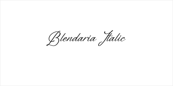 Blendaria Italic Logo