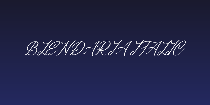 Blendaria Italic Social Header