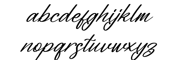 Blendaria Italic Font LOWERCASE