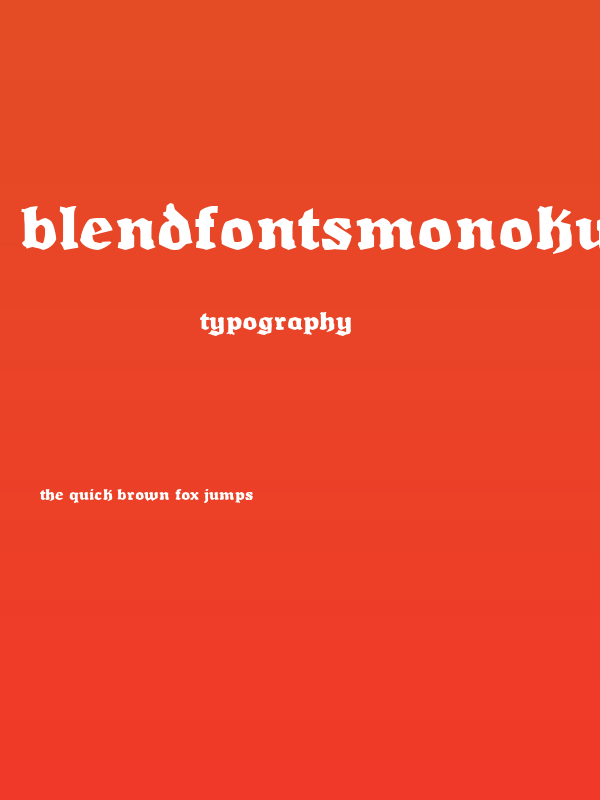 BlendfontsMonokultur Poster
