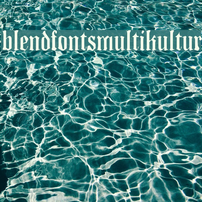 BlendfontsMultikultur Font examples