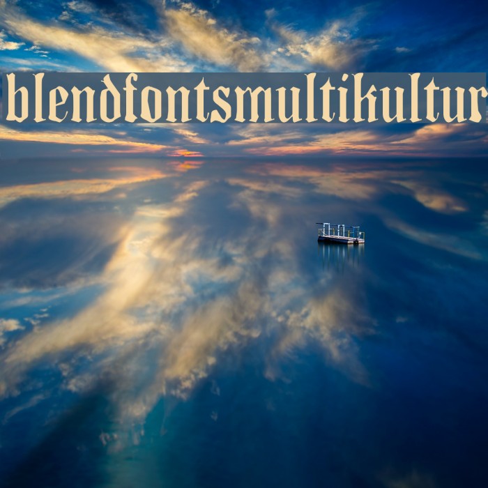 BlendfontsMultikultur Font examples