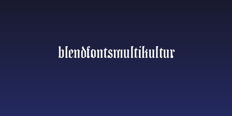 BlendfontsMultikultur Social Header