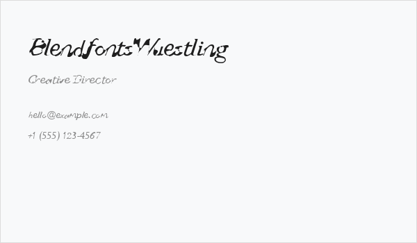 BlendfontsWuestling Business Card
