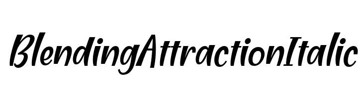 Blending Attraction Italic  font caratteri gratis