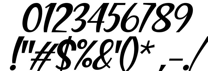 Blending Attraction Italic Font OTHER CHARS