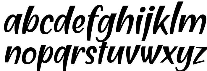 Blending Attraction Italic Font LOWERCASE