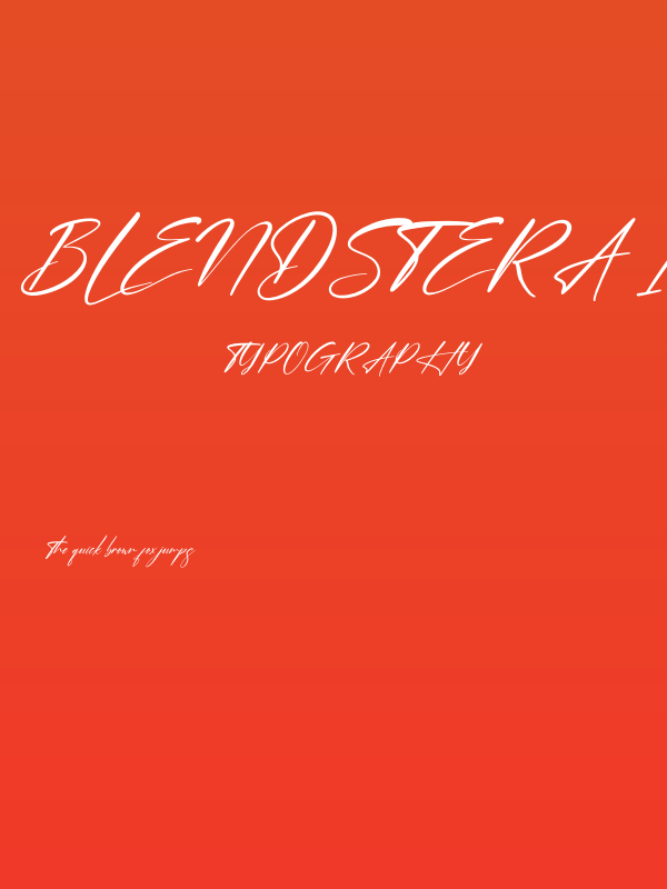 Blendstera Italic Poster