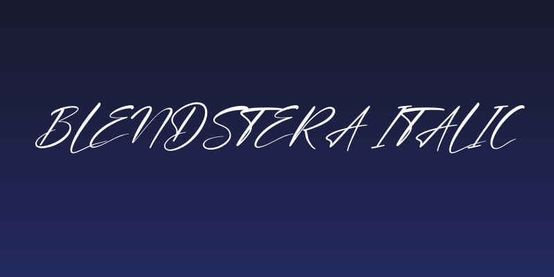Blendstera Italic Social Header
