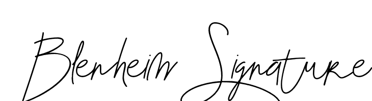Blenheim Signature  フリーフォントのダウンロード