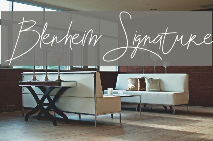 Blenheim Signature Font examples
