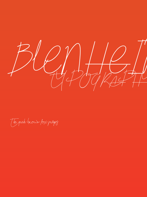 Blenheim Signature Poster