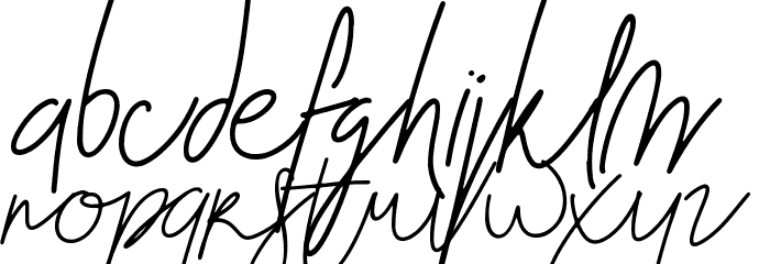 Blenheim Signature Font LOWERCASE