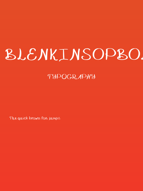 BlenkinsopBold Poster