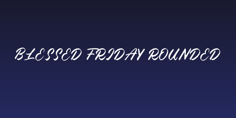 Blessed Friday Rounded Social Header