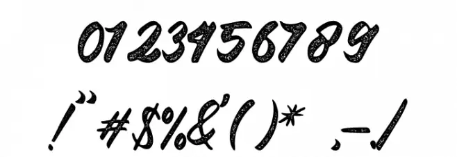 Blessed Friday Textured Font OTHER CHARS