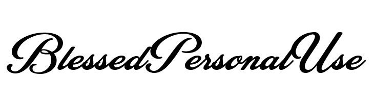 Blessed Personal Use Font