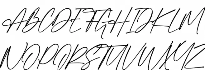 Blessed Signature 字体 大写