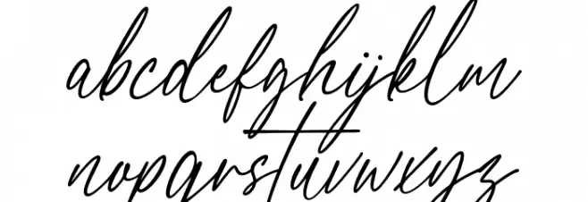 Blessed Signature 字体 小写