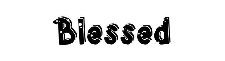Blessed  フリーフォントのダウンロード