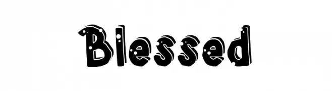 Blessed  フリーフォントのダウンロード