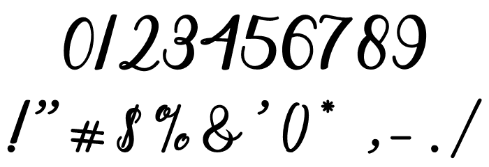 BlessedScript フォント その他の文字