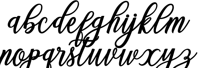 BlessedScript Font LOWERCASE